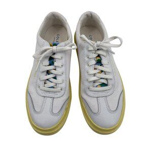 Cole Haan Women's Size 6.5 White Yellow Grandpro Rally Canvas Sneakers Lemons